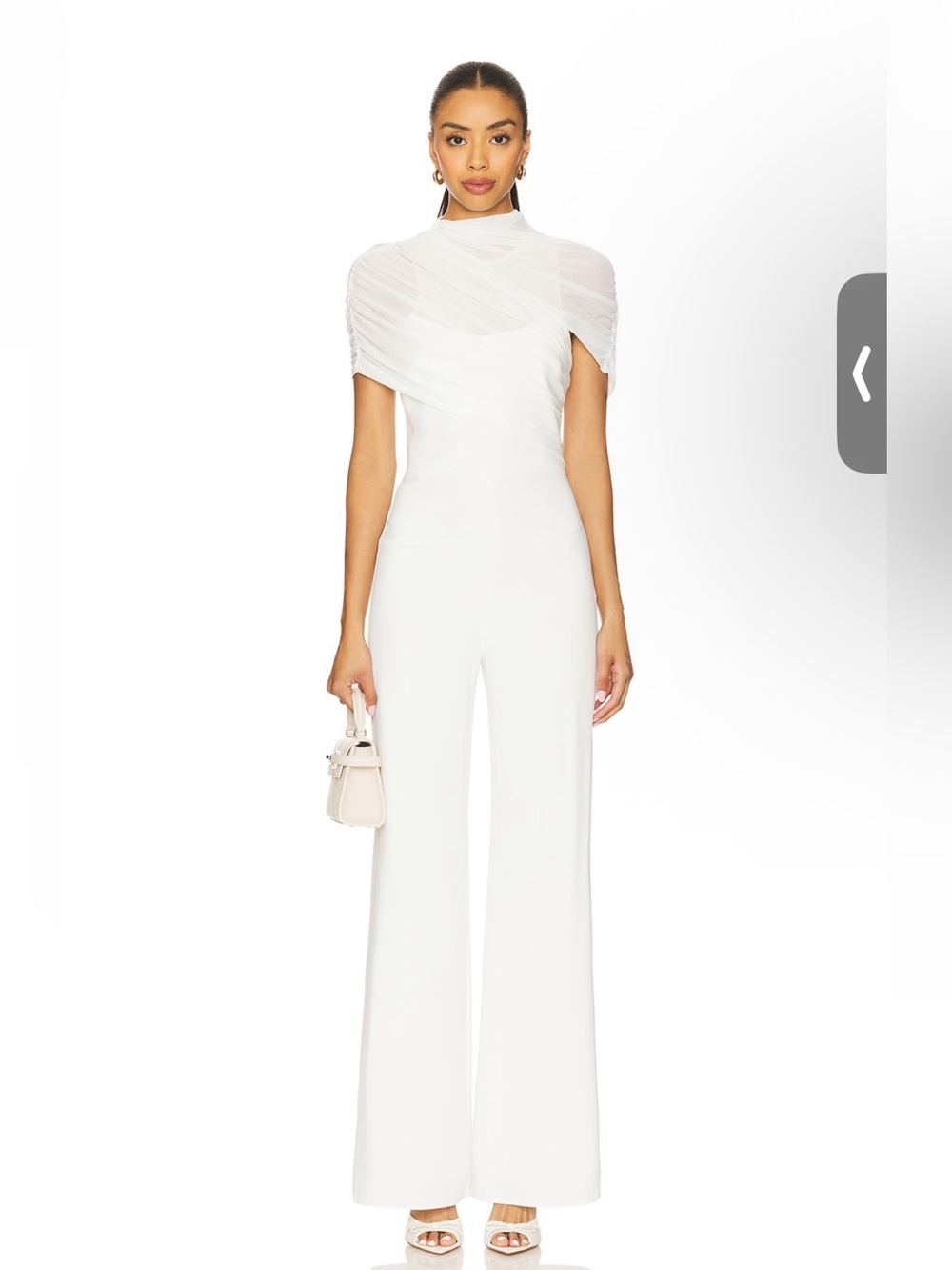 REVOLVE Amanda Uprichard Evianna Jumpsuit in Ivory